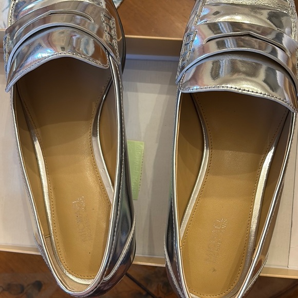 Silver Women's Loafers - Picture 3 of 4